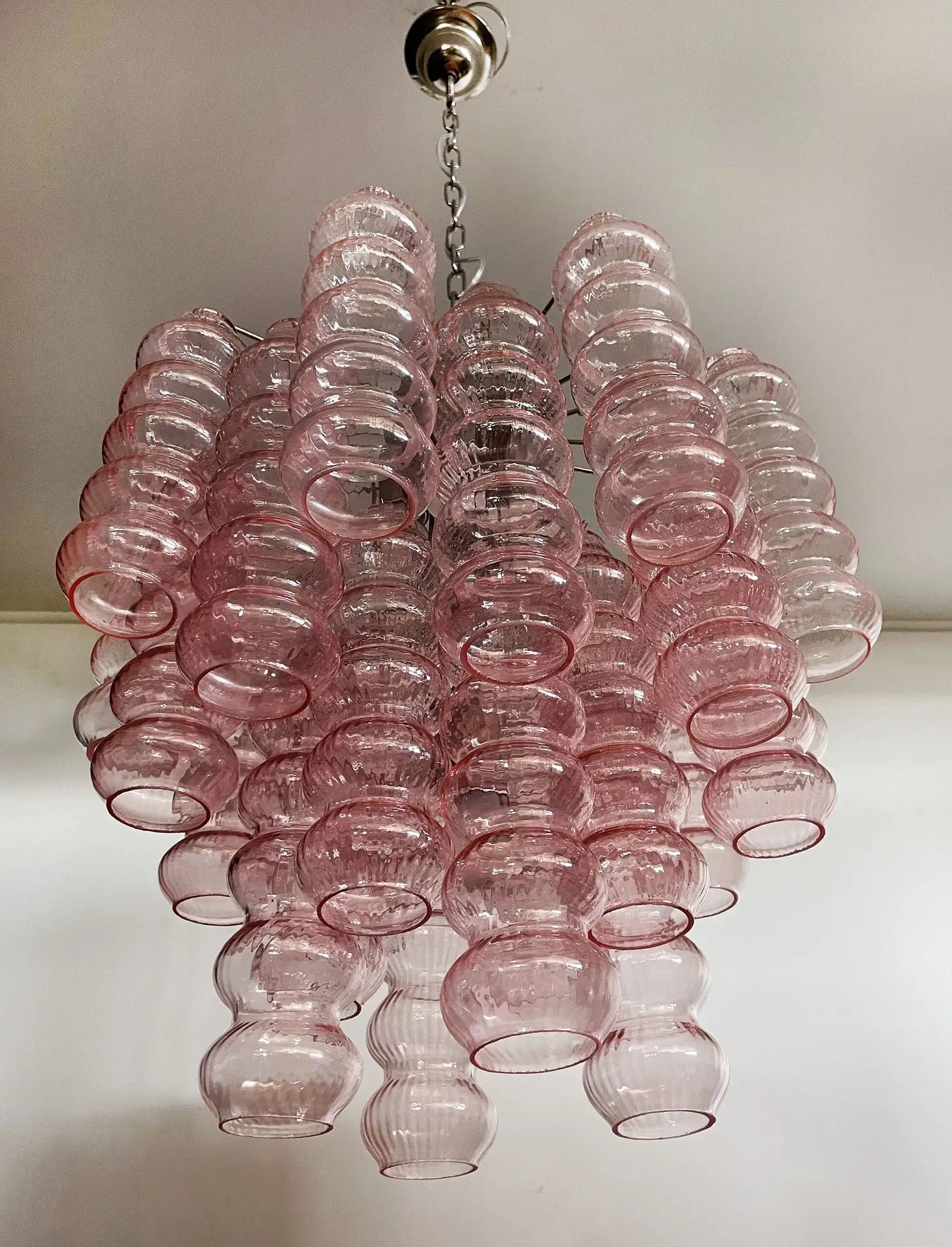 Murano Vintage Pink Chandelier 26 Glasses - Bellavé Studio