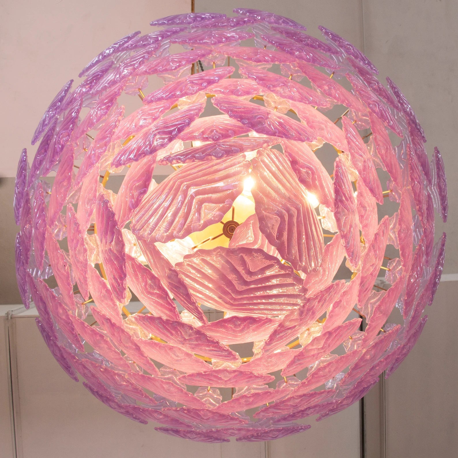 Murano Violet Leaves Chandelier Ø105 - Bellavé Studio
