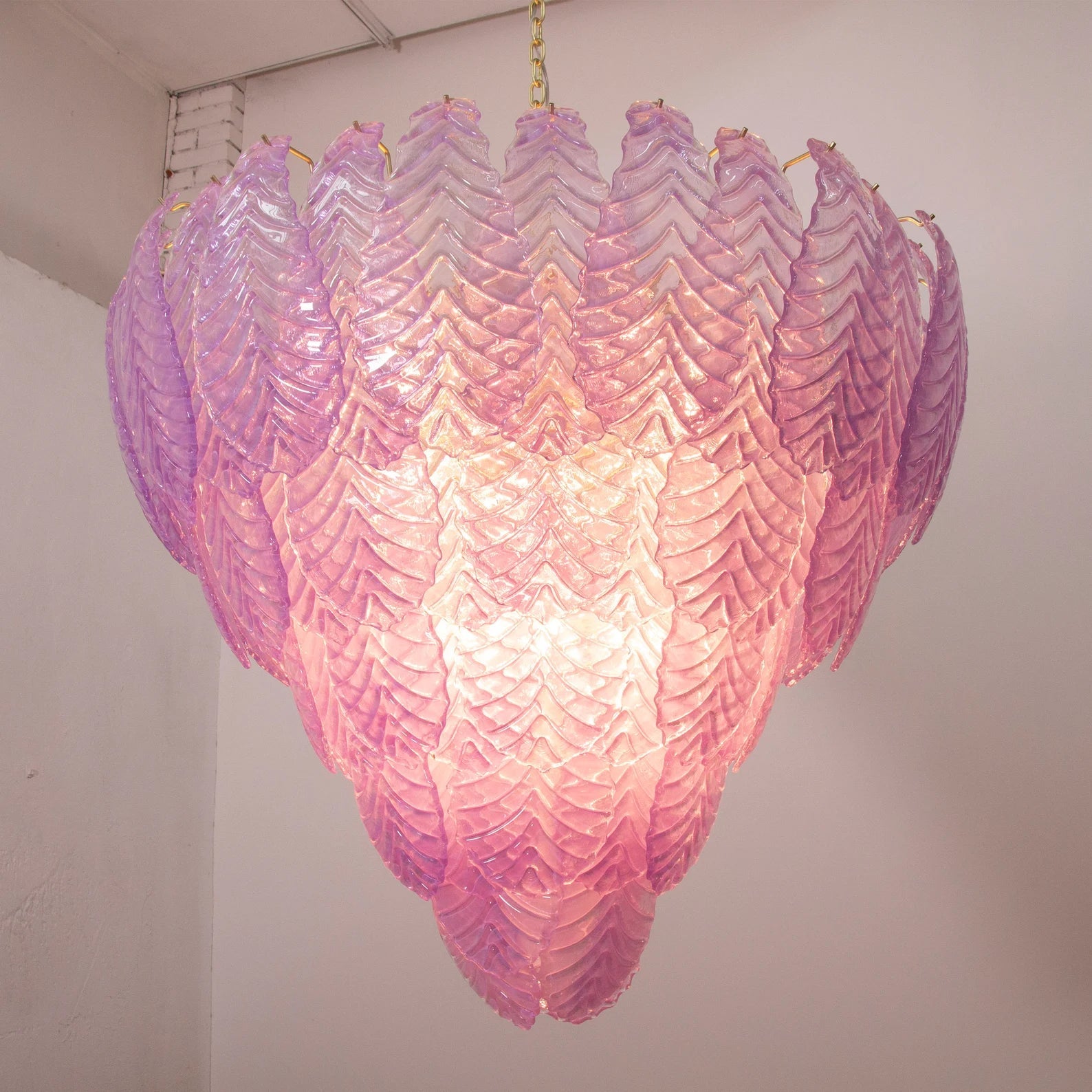 Murano Violet Leaves Chandelier Ø105 - Bellavé Studio