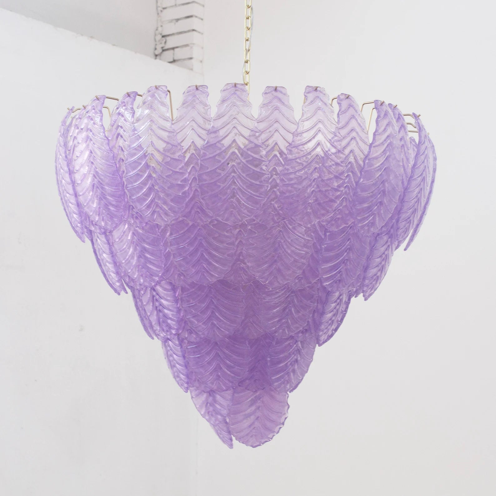 Murano Violet Leaves Chandelier Ø105 - Bellavé Studio
