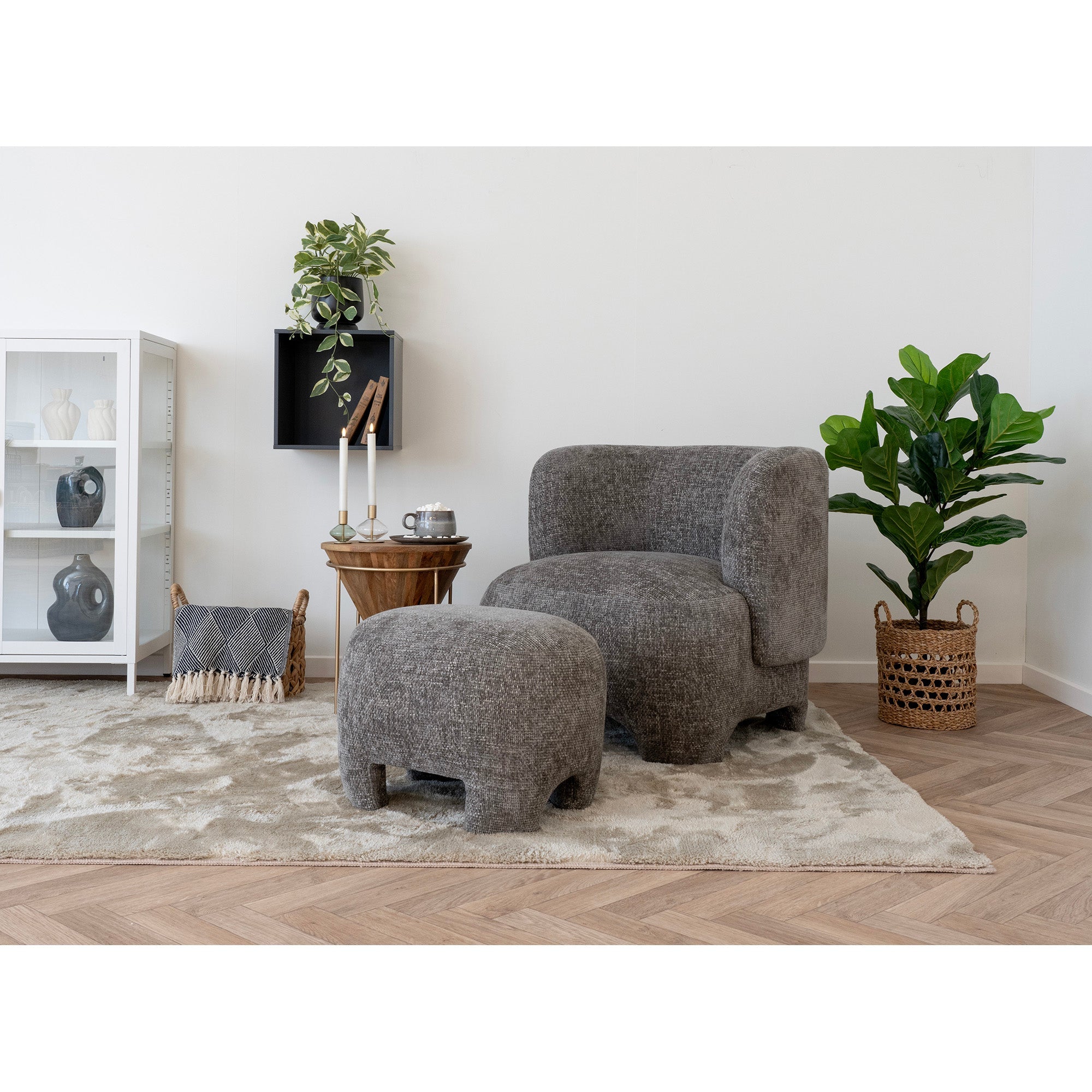 Nazare Lounge Chair (Grey) - Bellavé Studio