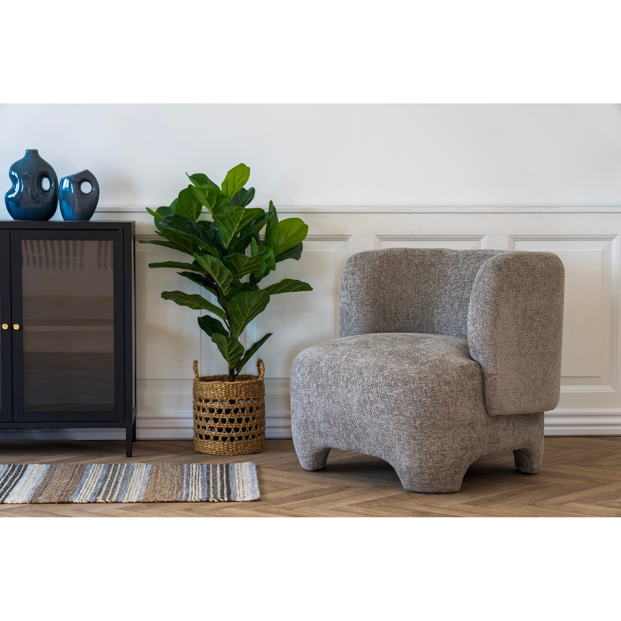Nazare Lounge Chair (Grey) - Bellavé Studio