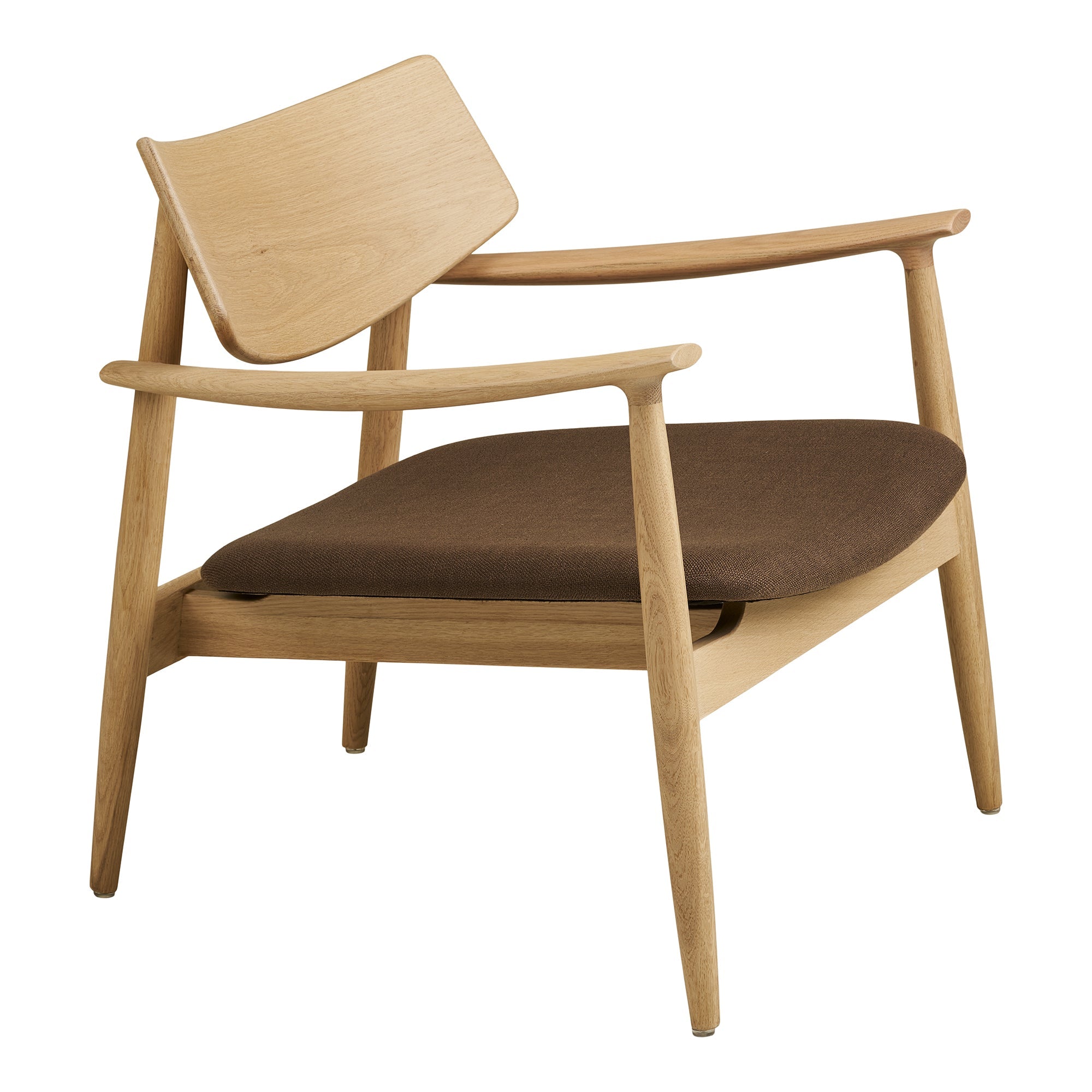 Olvera Lounge Chair – Natural Oak &amp; Brown - Bellavé Studio