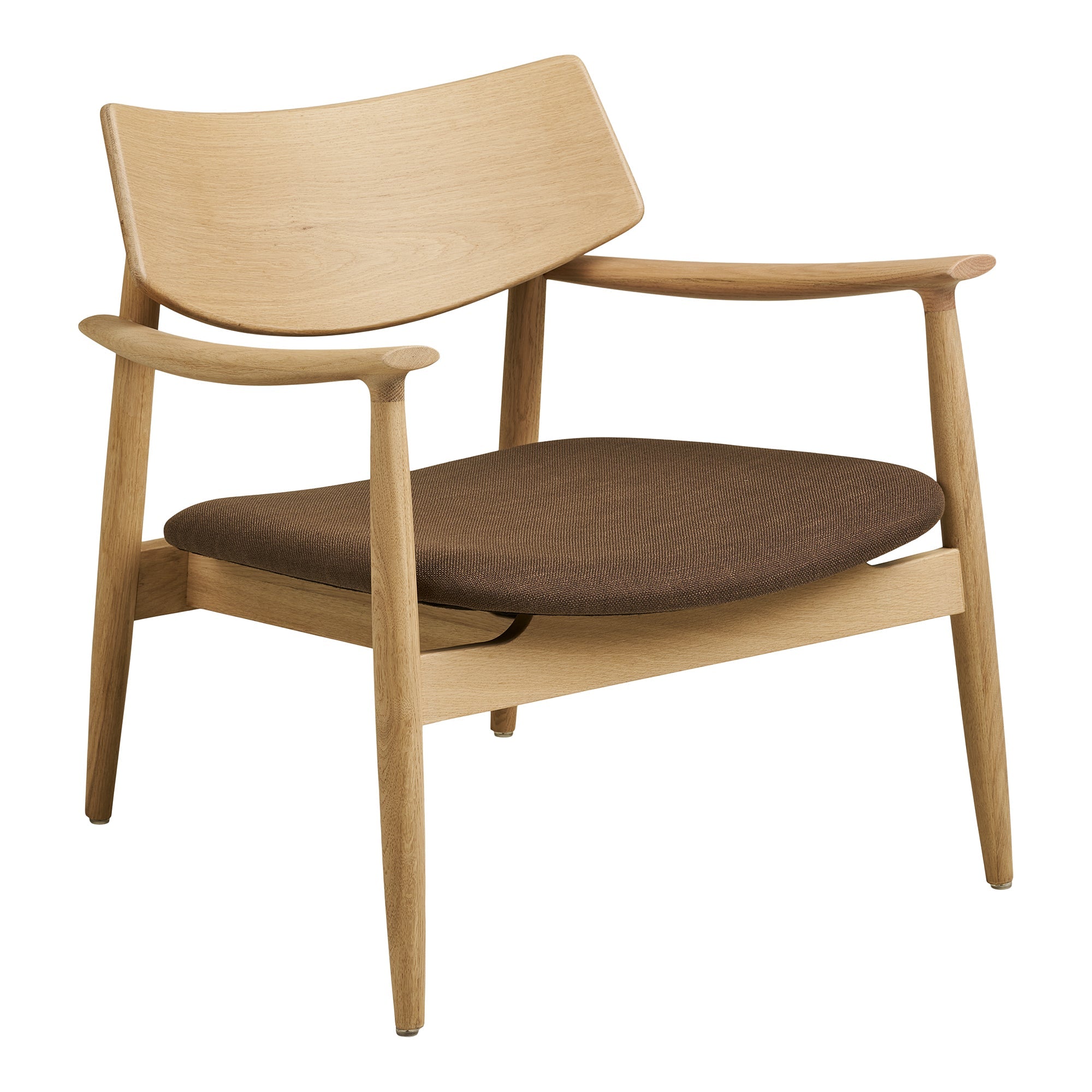Olvera Lounge Chair – Natural Oak &amp; Brown - Bellavé Studio
