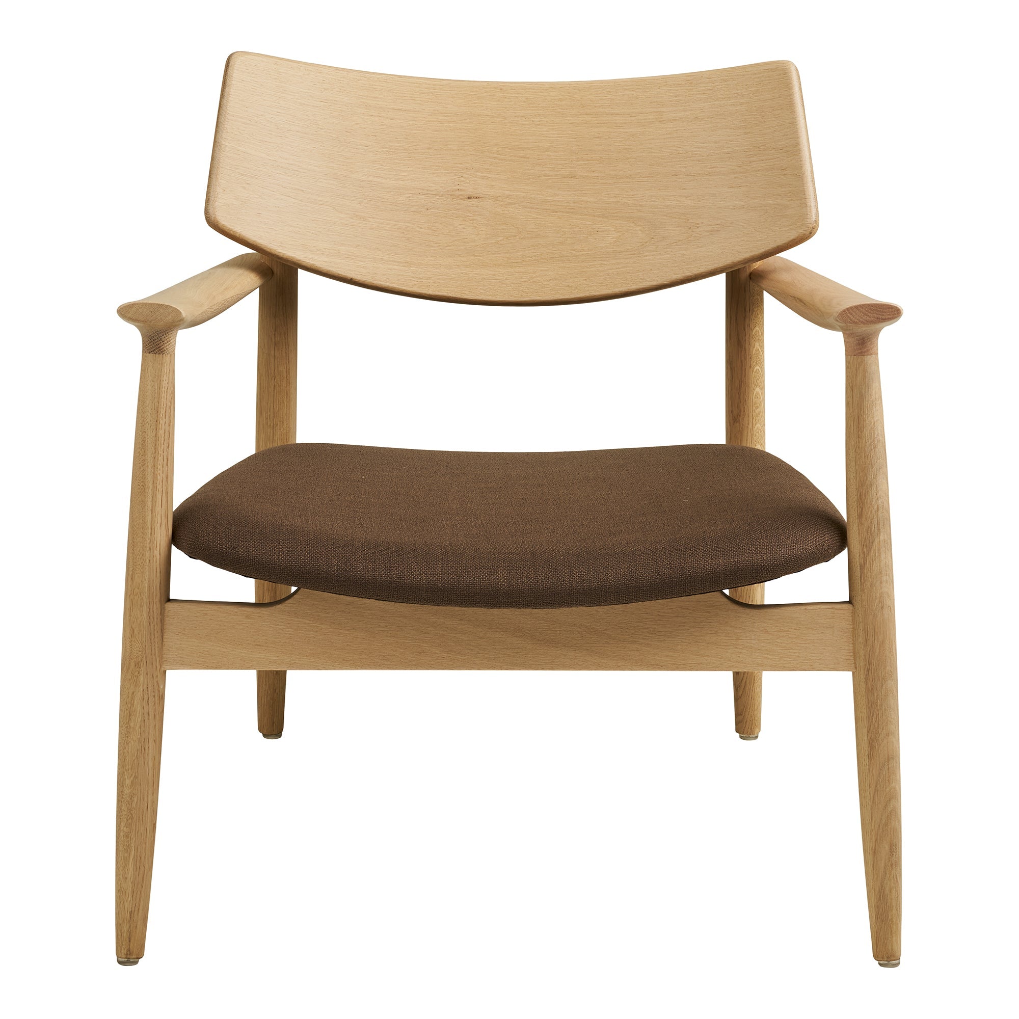 Olvera Lounge Chair – Natural Oak &amp; Brown - Bellavé Studio