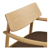 Olvera Lounge Chair – Natural Oak &amp; Brown - Bellavé Studio