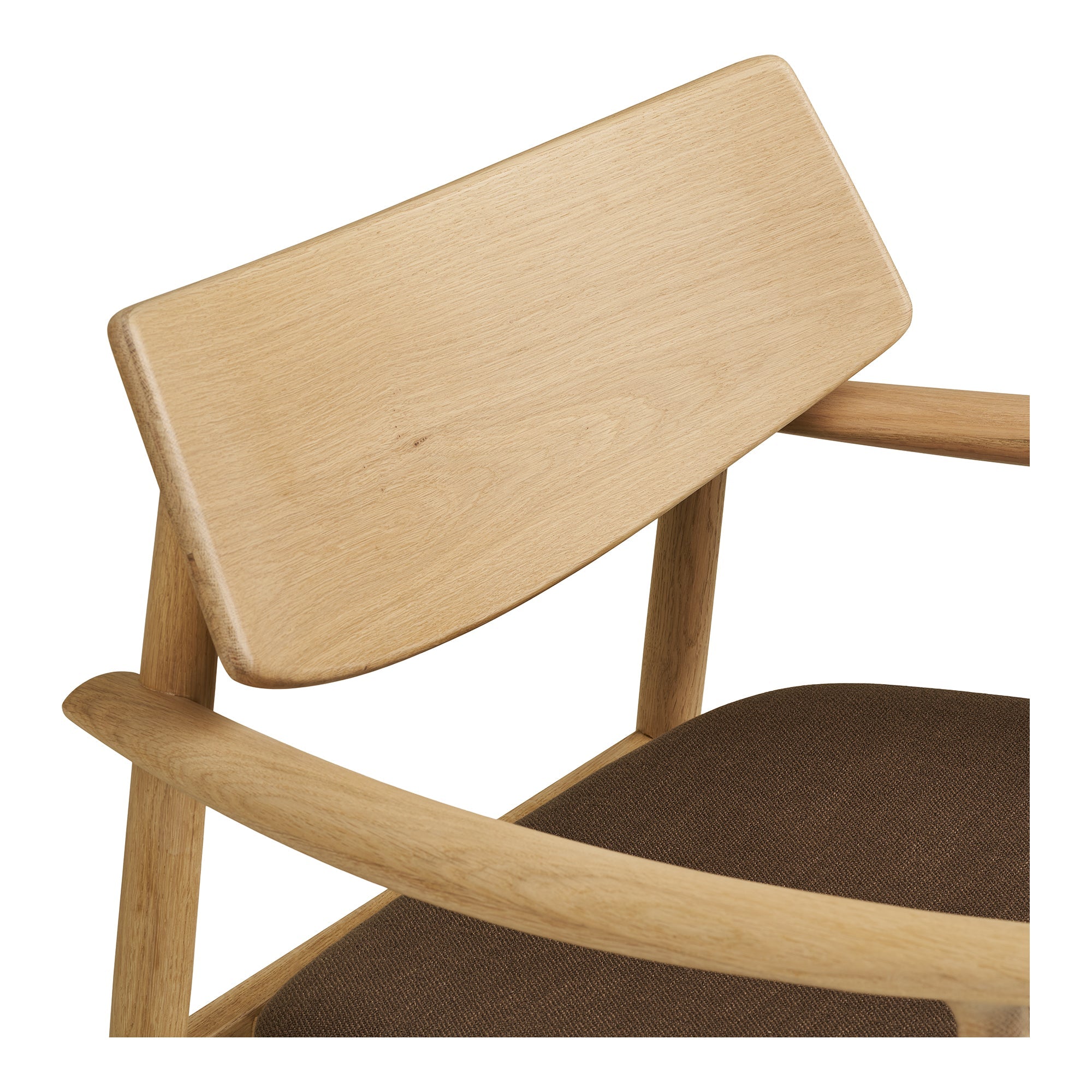 Olvera Lounge Chair – Natural Oak &amp; Brown - Bellavé Studio