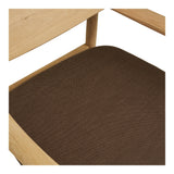 Olvera Lounge Chair – Natural Oak &amp; Brown - Bellavé Studio