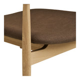 Olvera Lounge Chair – Natural Oak &amp; Brown - Bellavé Studio