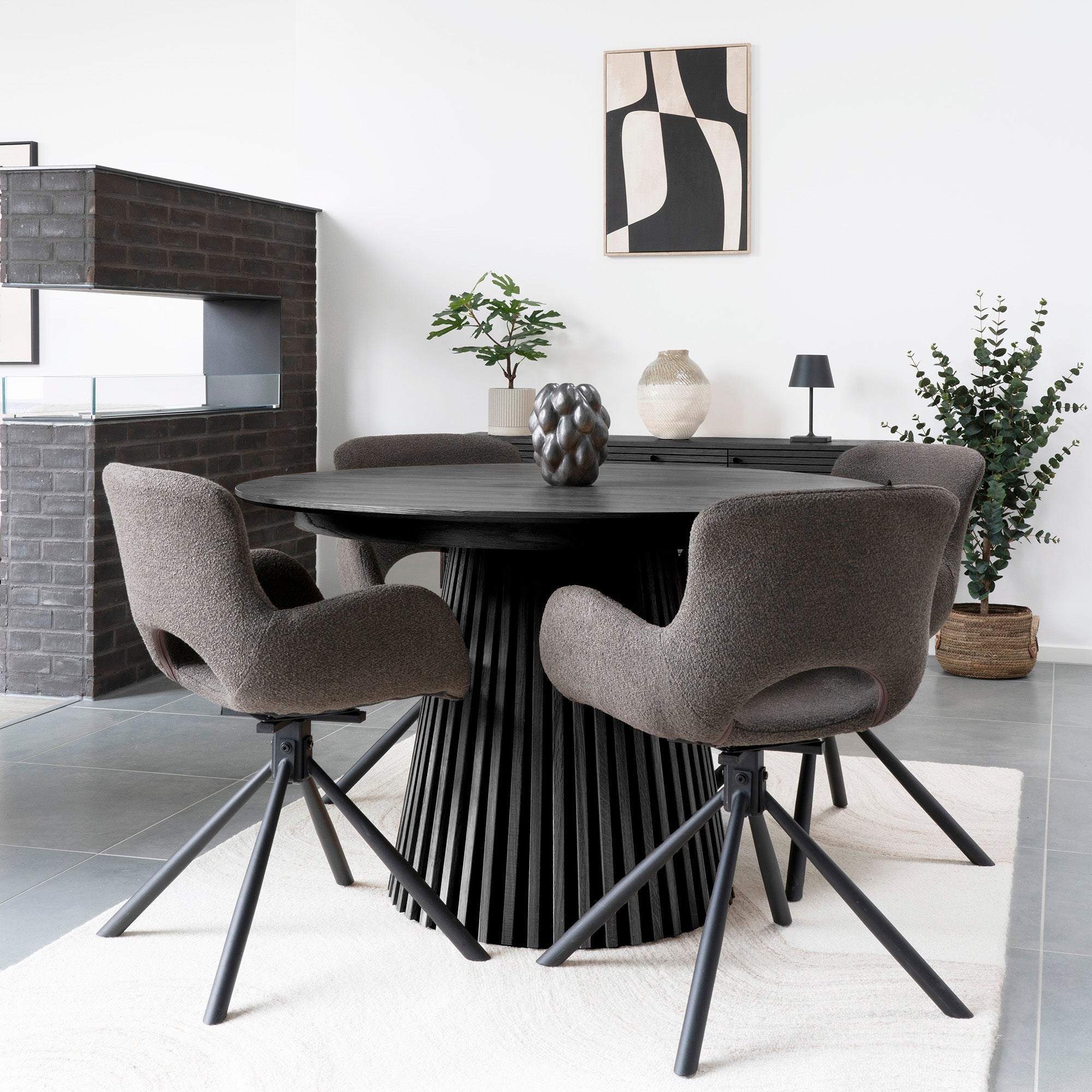 Osaka Dining Table (Black) - Bellavé Studio
