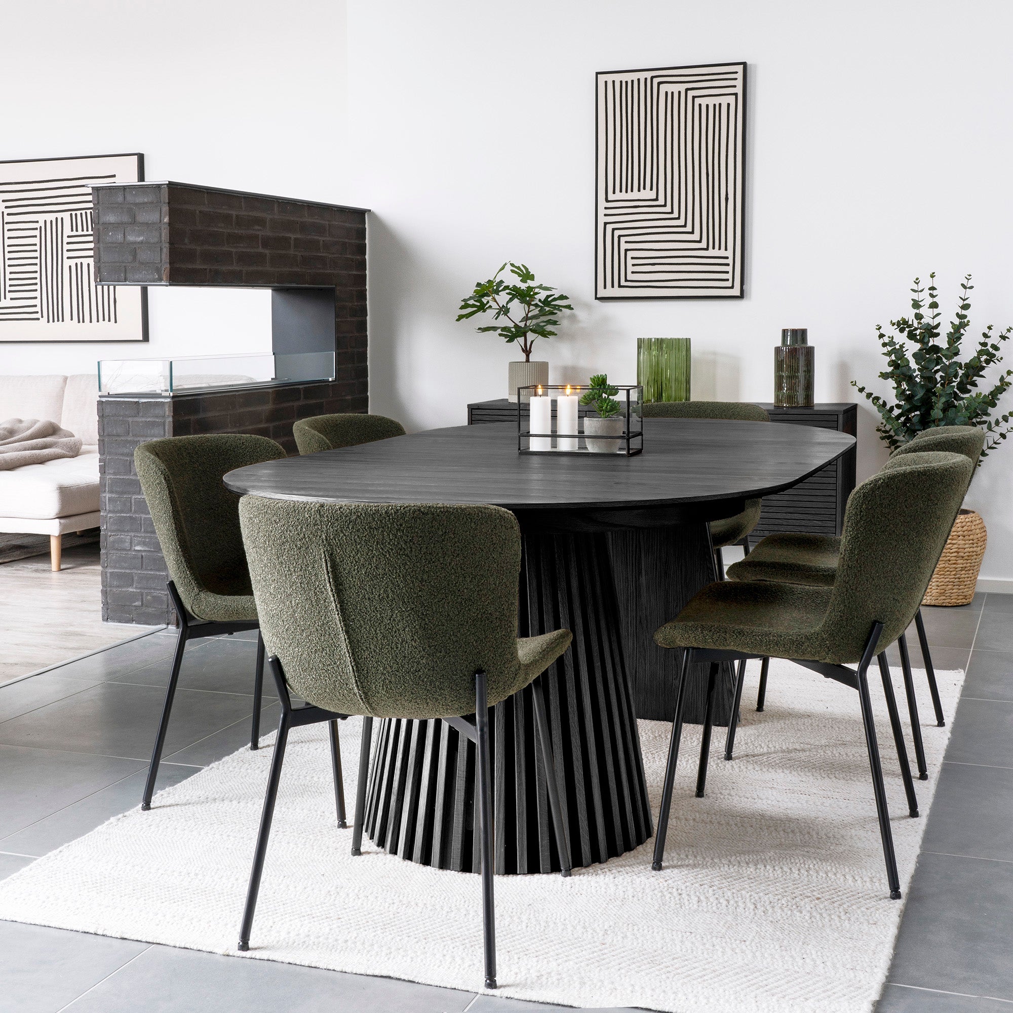 Osaka Dining Table (Black) - Bellavé Studio