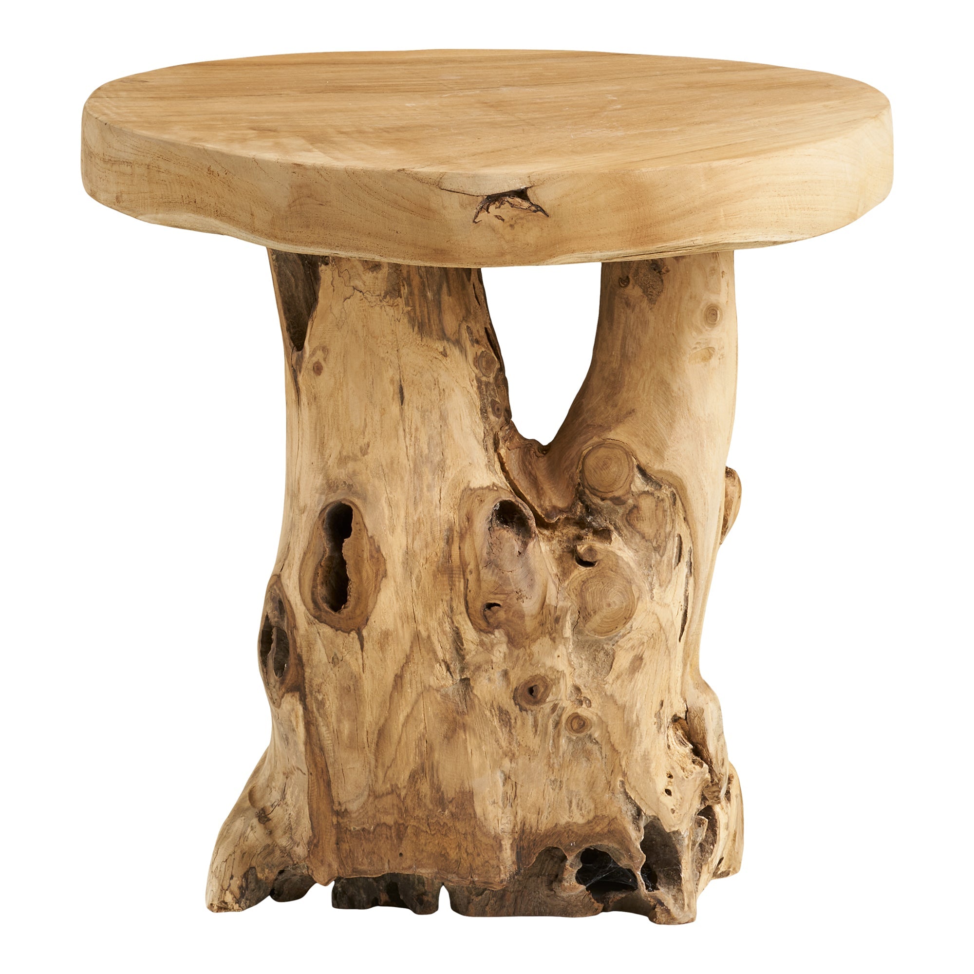 Palena Side Table – Natural Teak - Bellavé Studio