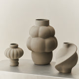 Ceramic Pirout Vase 01 22cm Sanded Grey