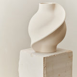 Ceramic Pirout Vase 02 42cm Raw White