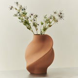 Ceramic Pirout Vase 02 42cm Sanded Ocker