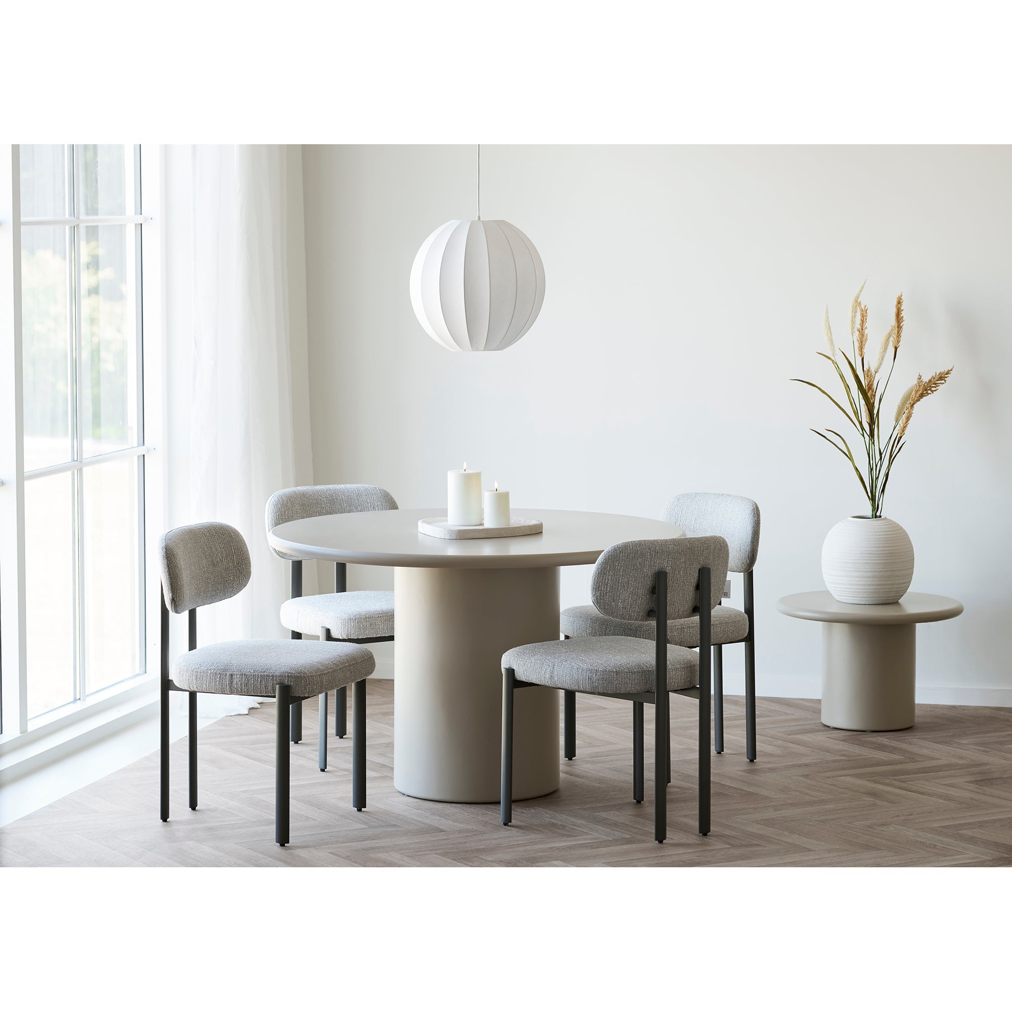 Royan Dining Chair – Light Grey - Bellavé Studio