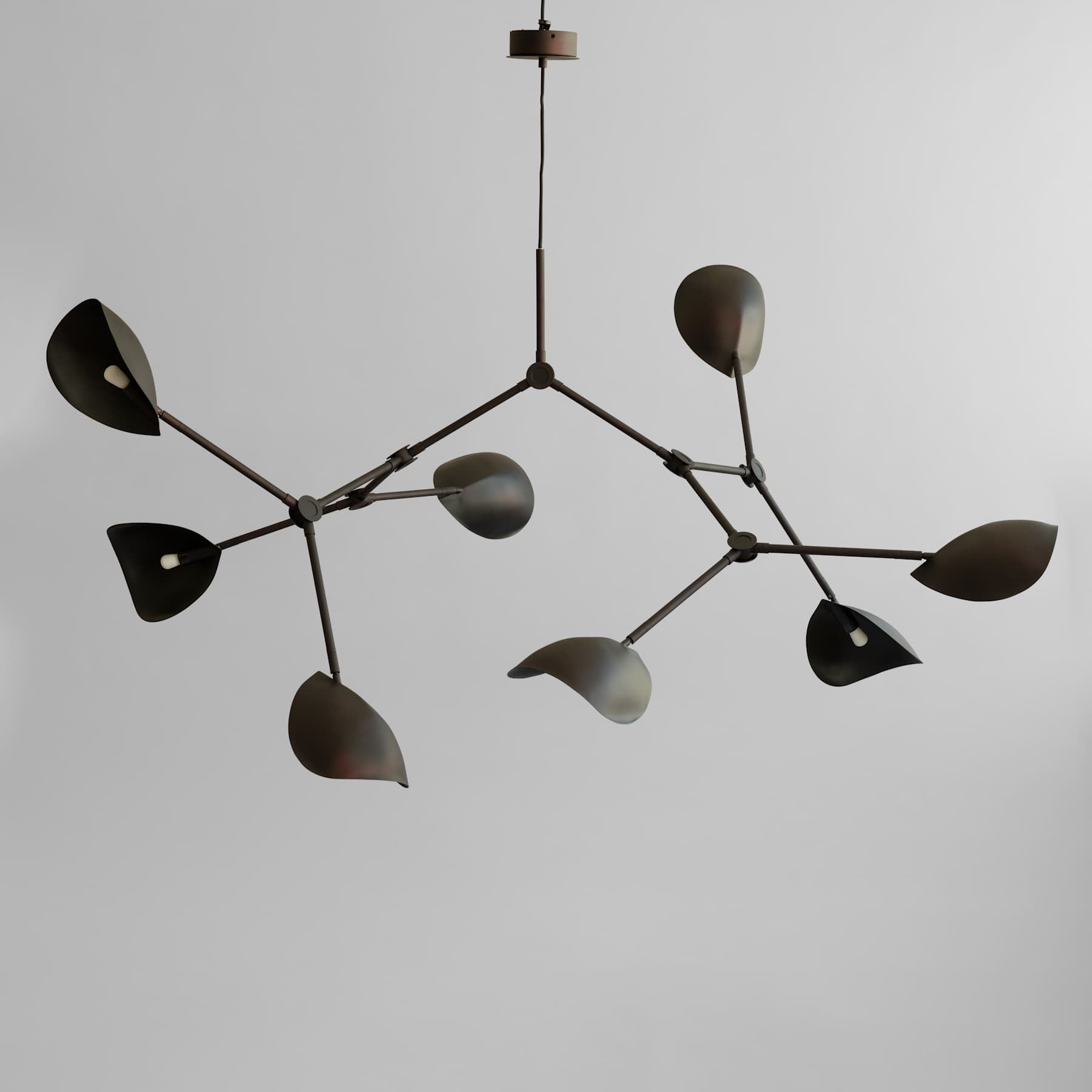 Stingray Chandelier, Grande - Burned Black (5m) - Bellavé Studio