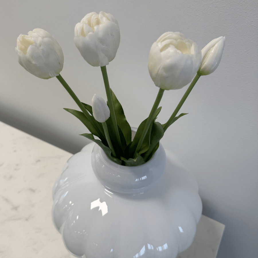 Tulips White Bouquet 5 pcs - Bellavé Studio