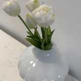 Tulips White Green Bouquet 5 pcs - Bellavé Studio