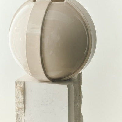 Vinci Vase 02 39cm Ivory - Bellavé Studio