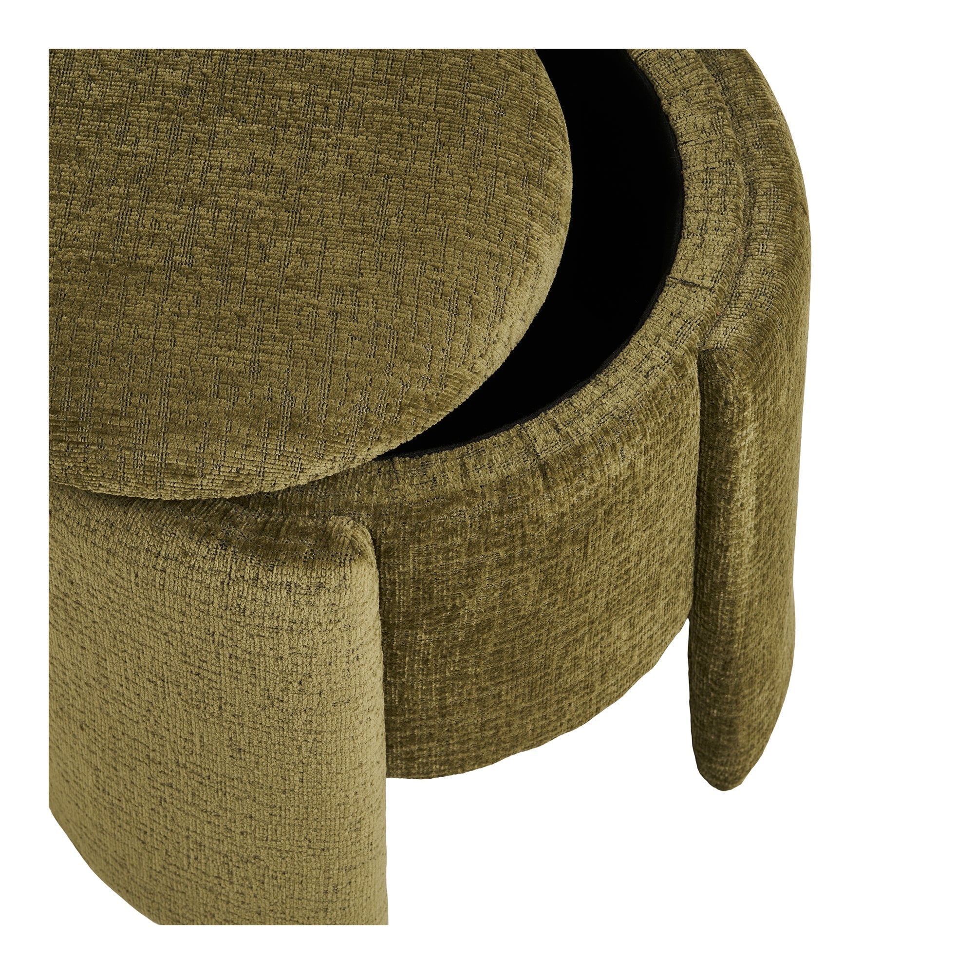Waldorf Pouf – Green Chenille - Bellavé Studio
