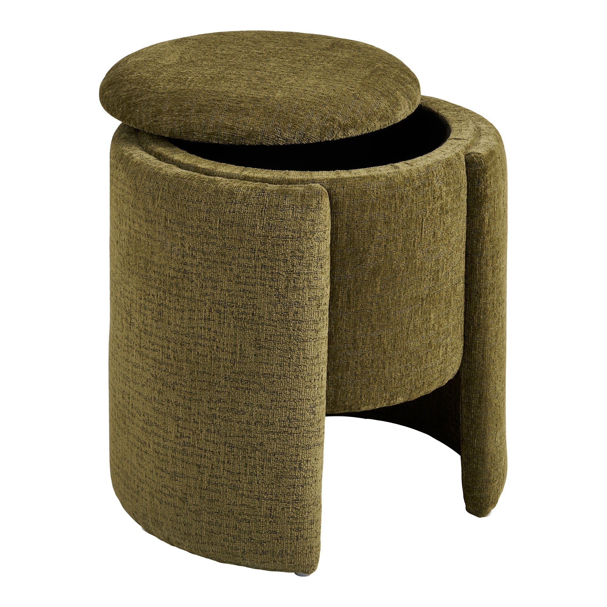 Waldorf Pouf – Green Chenille - Bellavé Studio