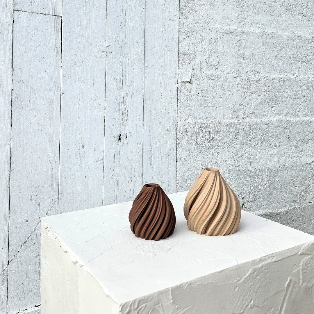 WAVE LED - Lysestake WOOD Light Oak Medium - Bellavé Studio