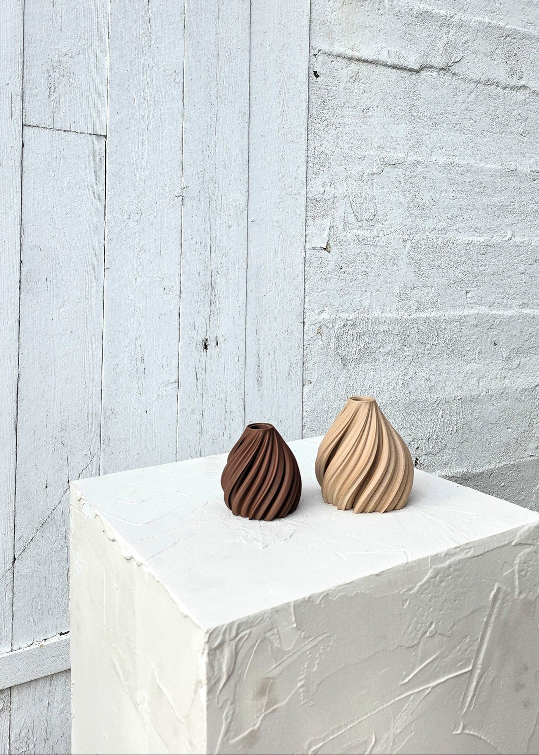 WAVE LED - Lysestake WOOD Light Oak Medium - Bellavé Studio