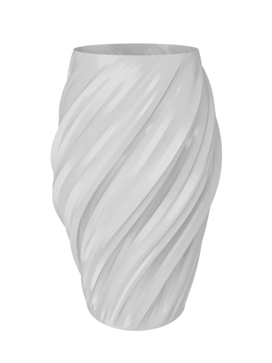 WAVE Vase WP Pearl White Medium - Bellavé Studio