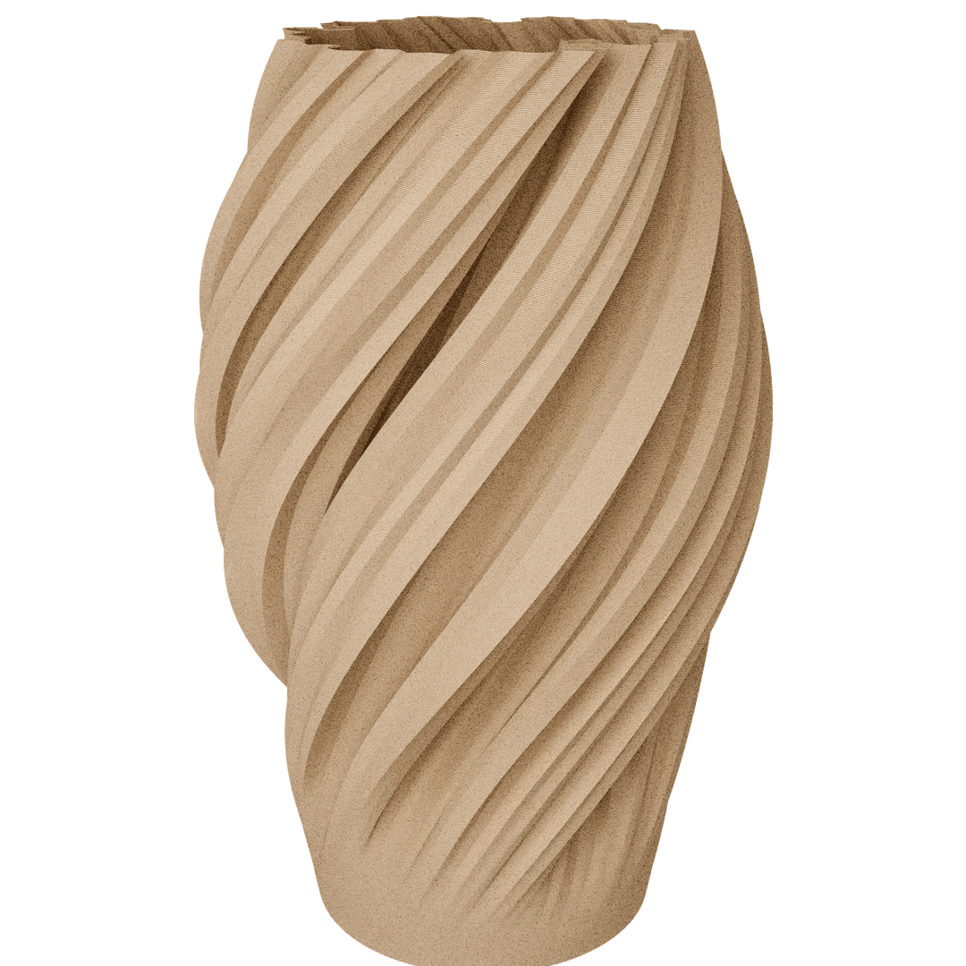 WAVE Vase WP WOOD Light Oak Medium - Bellavé Studio