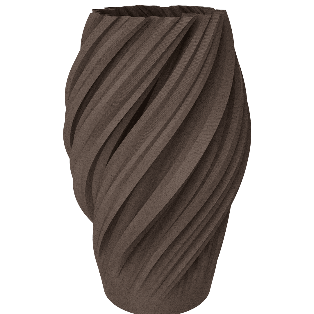 WAVE Vase WP WOOD Walnut Medium - Bellavé Studio